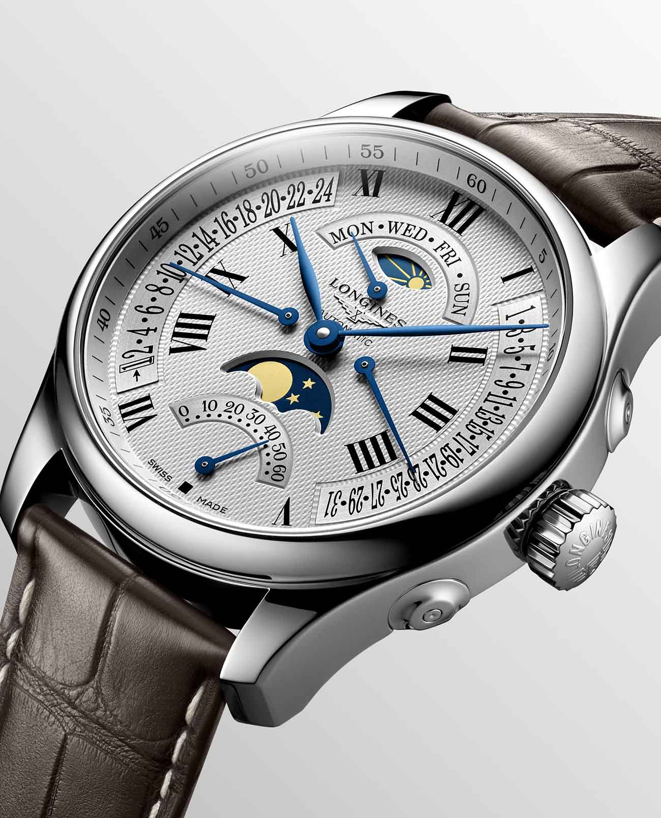 Longines Longines Master Collection L2.739.4.71.3 мужские часы белый циферблат на запястье